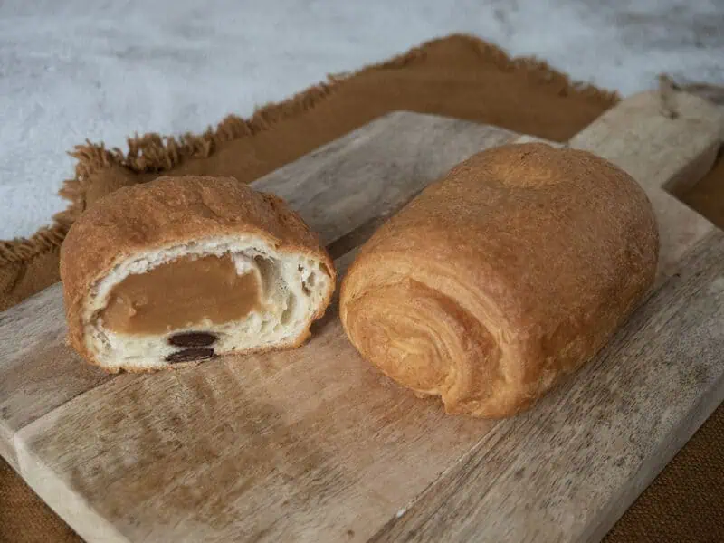 glutenvrij karamel chocoladebroodje